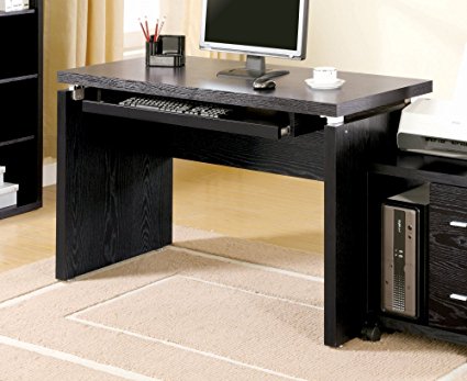 7. Coaster Peel Black Computer Desk