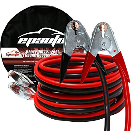 9. EPAuto 1 Gauge x 25 Ft. 800A Heavy Duty Booster Jumper Cable