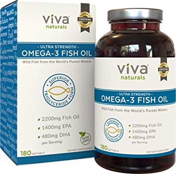 1. Viva Naturals Omega 3 Fish Oil Supplement